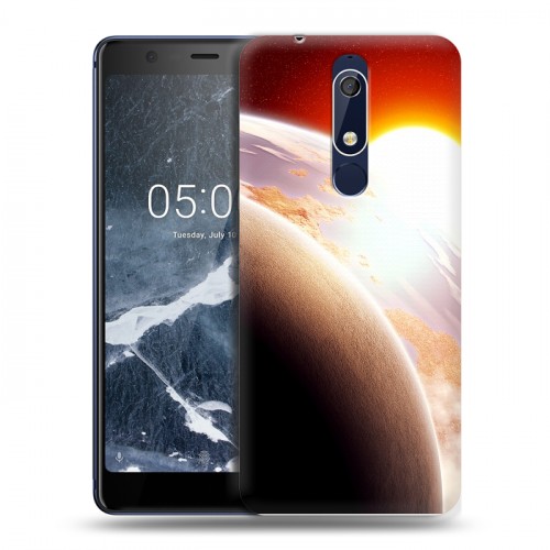 Дизайнерский пластиковый чехол для Nokia 5.1 Солнце