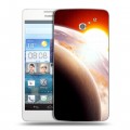 Дизайнерский пластиковый чехол для Huawei Ascend D2 Солнце