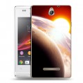 Дизайнерский пластиковый чехол для Sony Xperia E Солнце