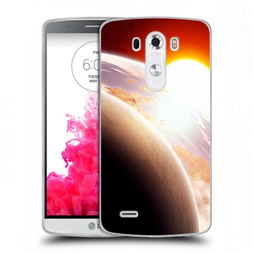 Дизайнерский пластиковый чехол для LG G3 (Dual-LTE) Солнце