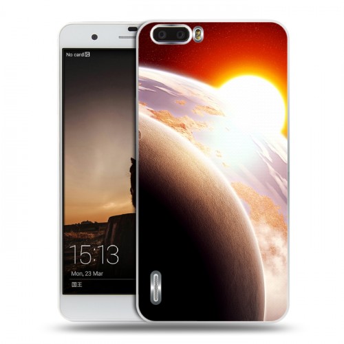 Дизайнерский пластиковый чехол для Huawei Honor 6 Plus Солнце