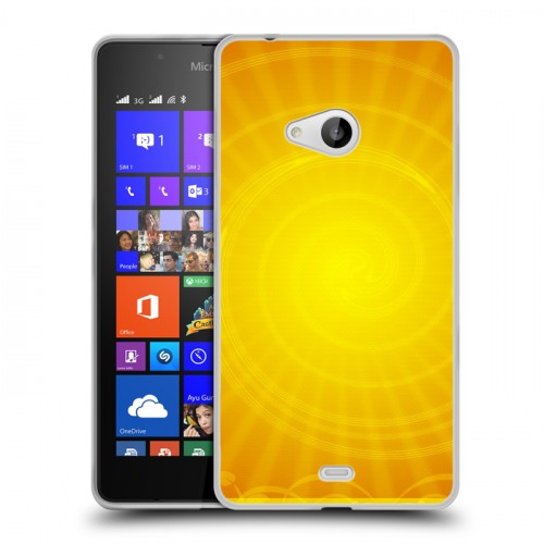 Дизайнерский пластиковый чехол для Microsoft Lumia 540 Солнце