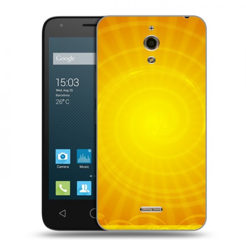 Дизайнерский силиконовый чехол для Alcatel One Touch Pixi 4 (6) Солнце