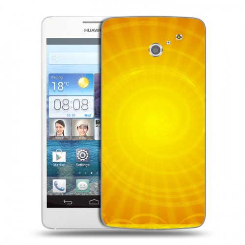 Дизайнерский пластиковый чехол для Huawei Ascend D2 Солнце