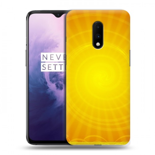 Дизайнерский пластиковый чехол для OnePlus 7 Солнце