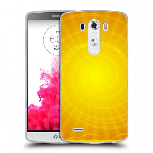 Дизайнерский пластиковый чехол для LG G3 (Dual-LTE) Солнце