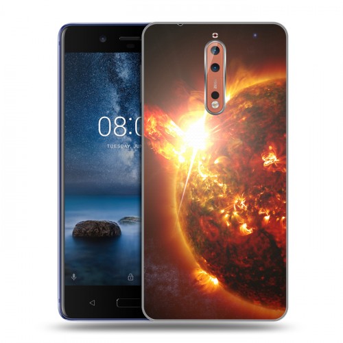 Дизайнерский пластиковый чехол для Nokia 8 Солнце