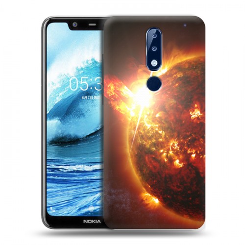 Дизайнерский пластиковый чехол для Nokia 5.1 Plus Солнце