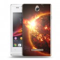 Дизайнерский пластиковый чехол для Sony Xperia E Солнце