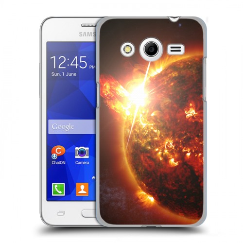 Дизайнерский пластиковый чехол для Samsung Galaxy Core 2 Солнце