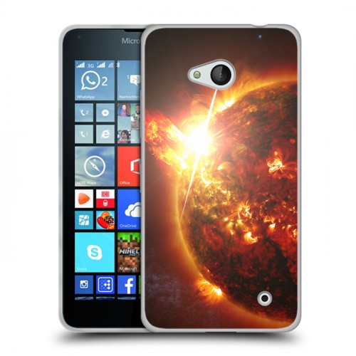 Дизайнерский пластиковый чехол для Microsoft Lumia 640 Солнце