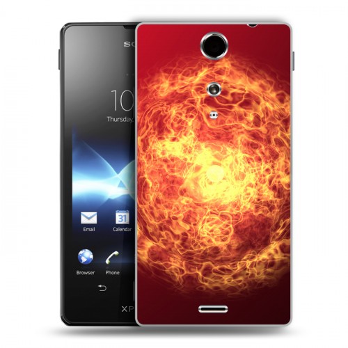 Дизайнерский пластиковый чехол для Sony Xperia TX Солнце