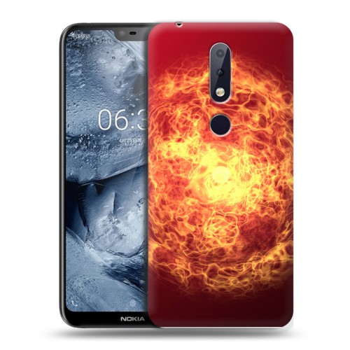 Дизайнерский пластиковый чехол для Nokia 6.1 Plus Солнце