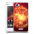 Дизайнерский пластиковый чехол для Sony Xperia L Солнце