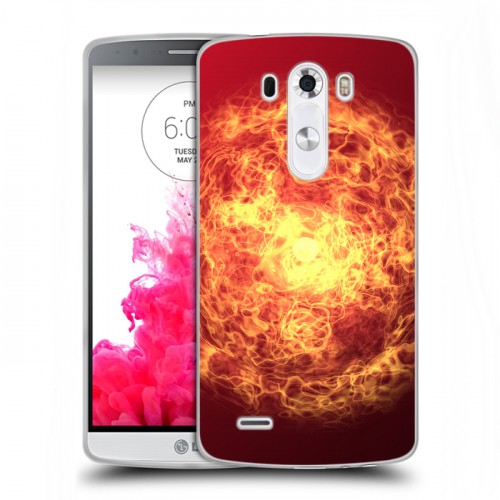 Дизайнерский пластиковый чехол для LG G3 (Dual-LTE) Солнце