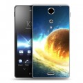 Дизайнерский пластиковый чехол для Sony Xperia TX Солнце