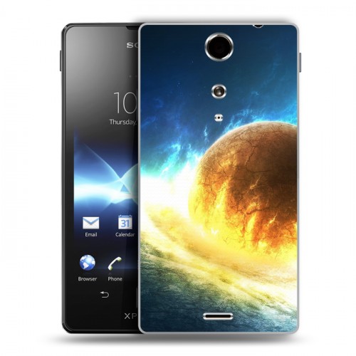 Дизайнерский пластиковый чехол для Sony Xperia TX Солнце