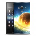 Дизайнерский пластиковый чехол для Sony Xperia acro S Солнце