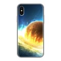 Дизайнерский силиконовый чехол для Iphone x10 Солнце