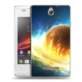 Дизайнерский пластиковый чехол для Sony Xperia E Солнце