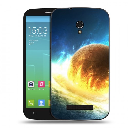 Дизайнерский пластиковый чехол для Alcatel One Touch Pop S9 Солнце