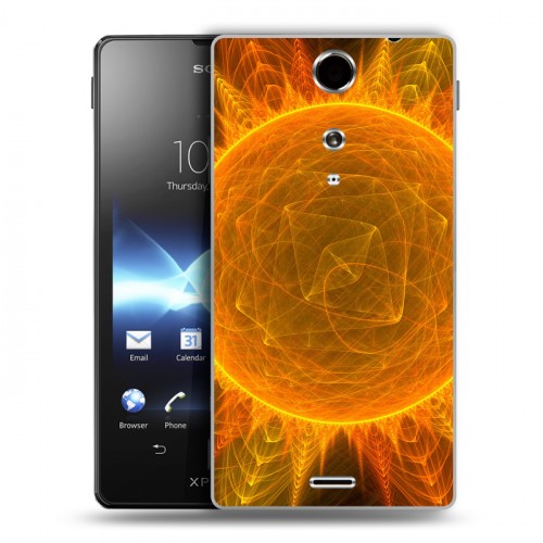 Дизайнерский пластиковый чехол для Sony Xperia TX Солнце