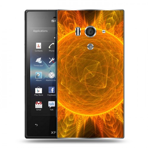 Дизайнерский пластиковый чехол для Sony Xperia acro S Солнце