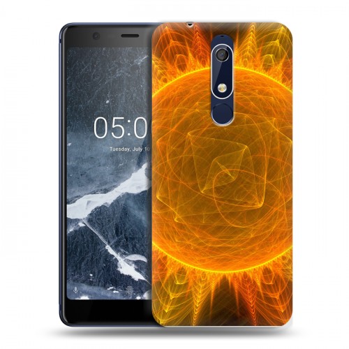 Дизайнерский пластиковый чехол для Nokia 5.1 Солнце