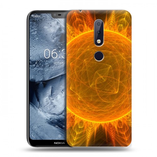 Дизайнерский силиконовый чехол для Nokia 6.1 Plus Солнце