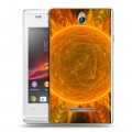 Дизайнерский пластиковый чехол для Sony Xperia E Солнце