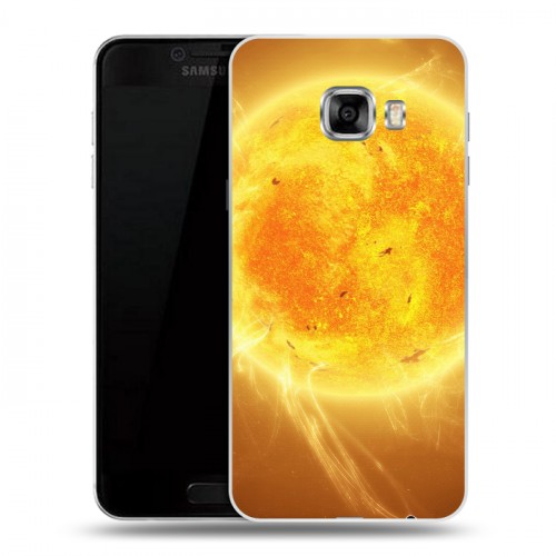 Дизайнерский пластиковый чехол для Samsung Galaxy C5 Солнце
