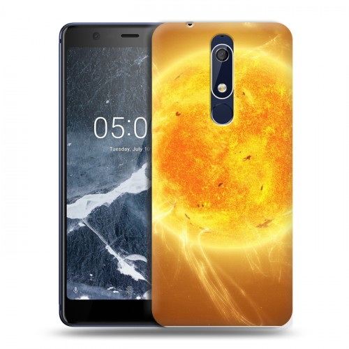 Дизайнерский пластиковый чехол для Nokia 5.1 Солнце