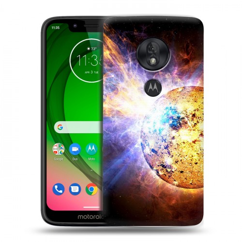 Дизайнерский пластиковый чехол для Motorola Moto G7 Play Солнце