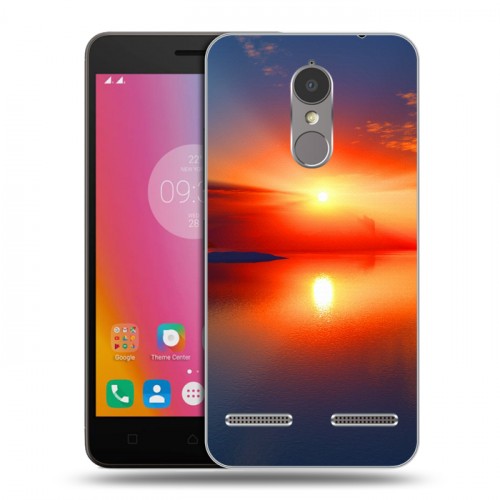 Дизайнерский силиконовый чехол для Lenovo K6 Солнце