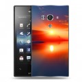 Дизайнерский пластиковый чехол для Sony Xperia acro S Солнце