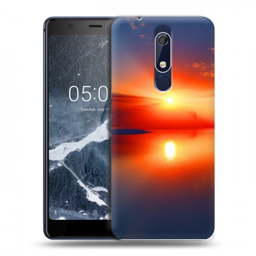 Дизайнерский пластиковый чехол для Nokia 5.1 Солнце