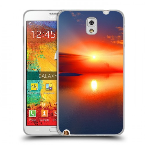 Дизайнерский пластиковый чехол для Samsung Galaxy Note 3 Солнце