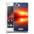 Дизайнерский пластиковый чехол для Sony Xperia L Солнце