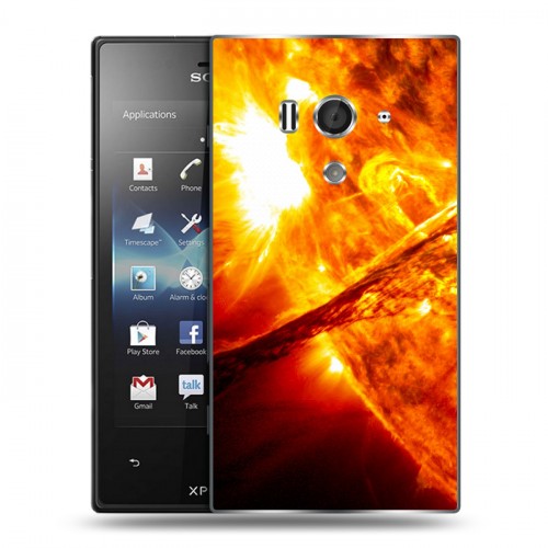 Дизайнерский пластиковый чехол для Sony Xperia acro S Солнце