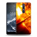 Дизайнерский пластиковый чехол для Nokia 5.1 Солнце