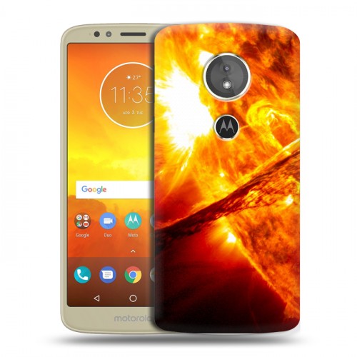 Дизайнерский силиконовый чехол для Motorola Moto E5 Солнце