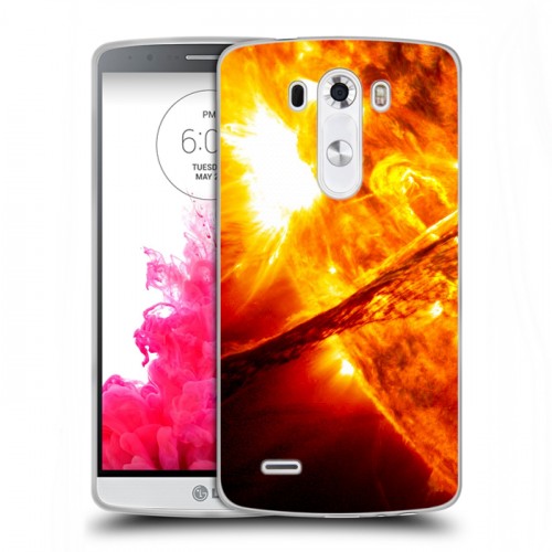 Дизайнерский пластиковый чехол для LG G3 (Dual-LTE) Солнце