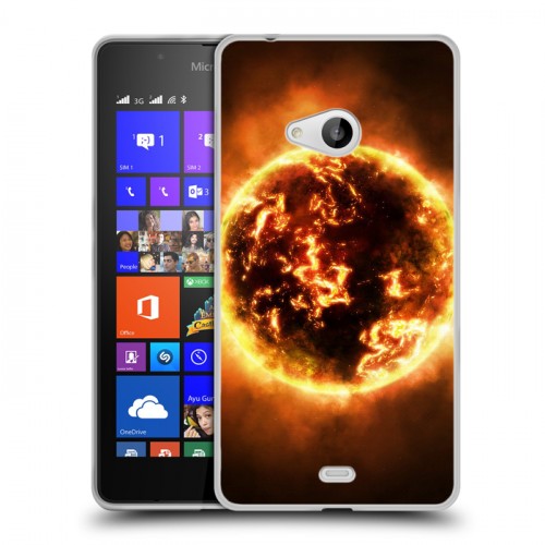 Дизайнерский пластиковый чехол для Microsoft Lumia 540 Солнце