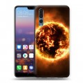 Дизайнерский силиконовый с усиленными углами чехол для Huawei P20 Pro Солнце