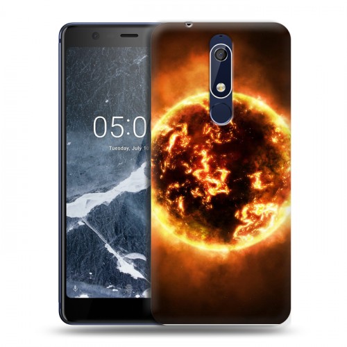 Дизайнерский пластиковый чехол для Nokia 5.1 Солнце