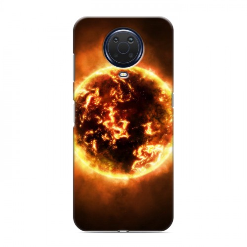 Дизайнерский силиконовый с усиленными углами чехол для Nokia G20 Солнце