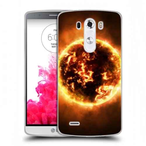 Дизайнерский пластиковый чехол для LG G3 (Dual-LTE) Солнце