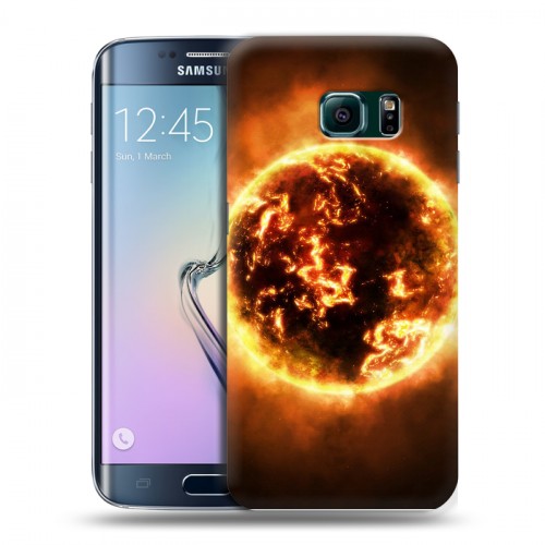 Дизайнерский пластиковый чехол для Samsung Galaxy S6 Edge Солнце