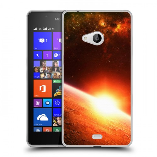 Дизайнерский пластиковый чехол для Microsoft Lumia 540 Солнце