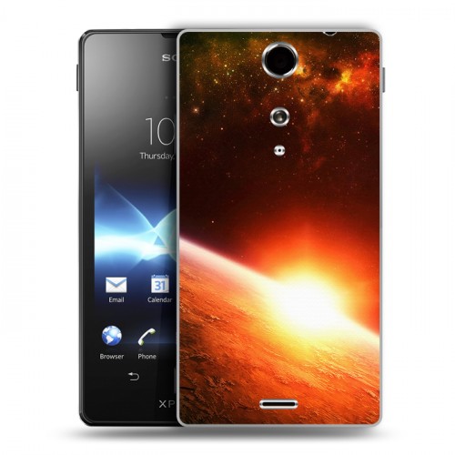 Дизайнерский пластиковый чехол для Sony Xperia TX Солнце